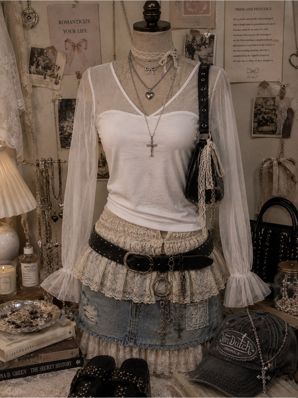 Elegant White Sheer Sleeve Top